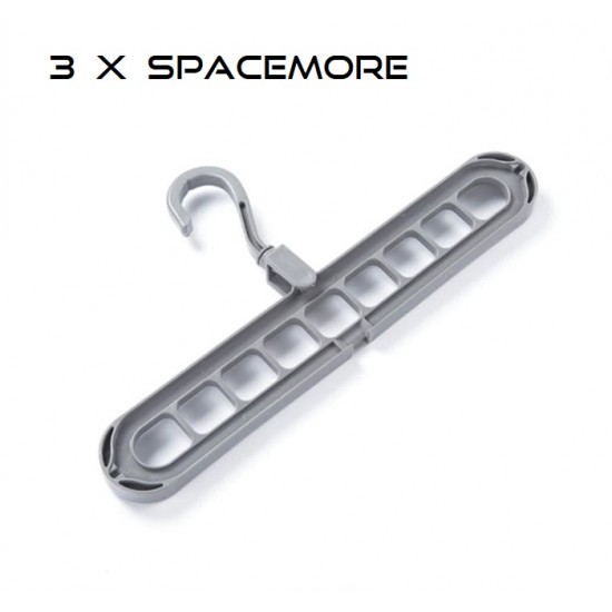 Obešalnik Space More – komplet 3 kosov za maksimalno izrabo prostora v omari