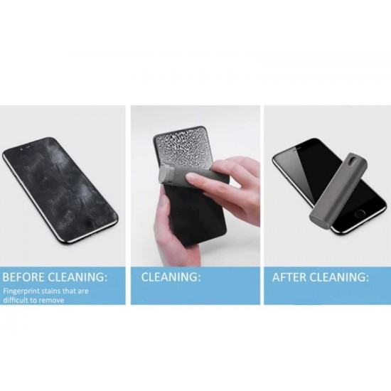 Razpršilo 2v1 Clean2GO – čistilo in krpica za zaslone telefonov in tabli