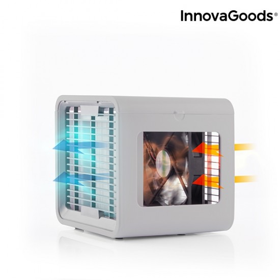 Mini prijenosni isparavajući klima uređaj s LED Freezy Cube InnovaGoods