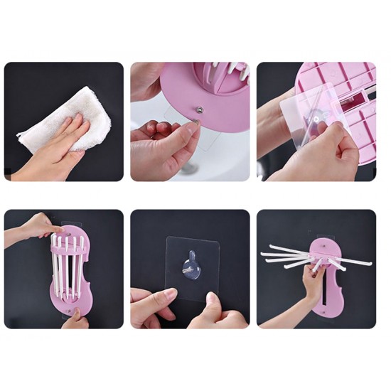 Zložljivo držalo za brisače iz nerjavečega jekla za kopalnico in kuhinjo